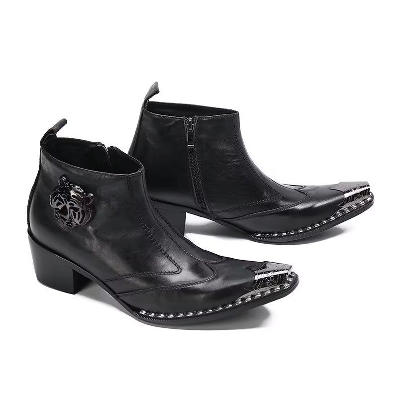 Botas Masculinas Couro Chique - Preto