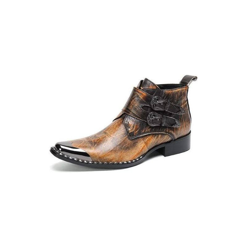 Botas Masculinas Couro Chiques E Confiantes - Marrom