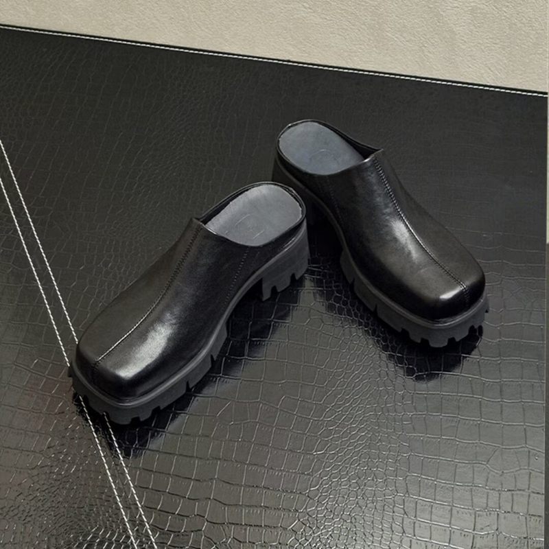 Botas Masculinas Couro Com Cadarço - Preto