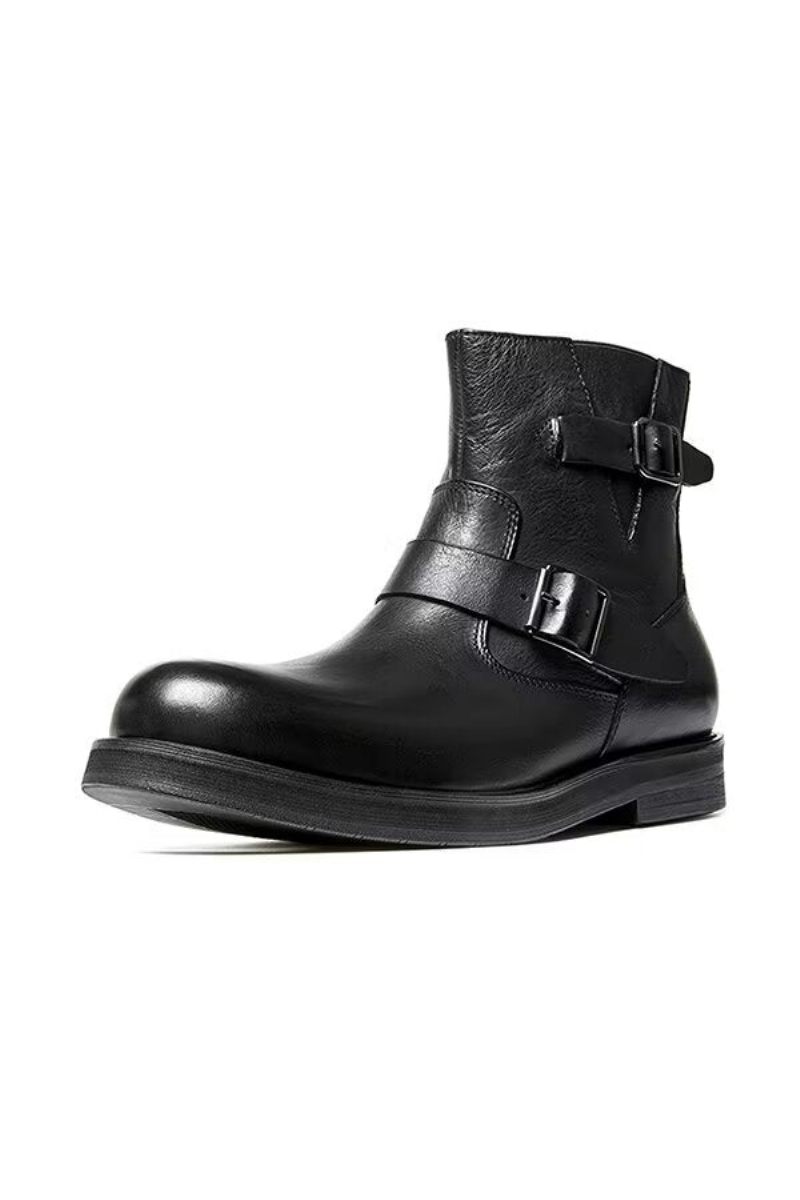 Botas Masculinas Couro Com Cadarço