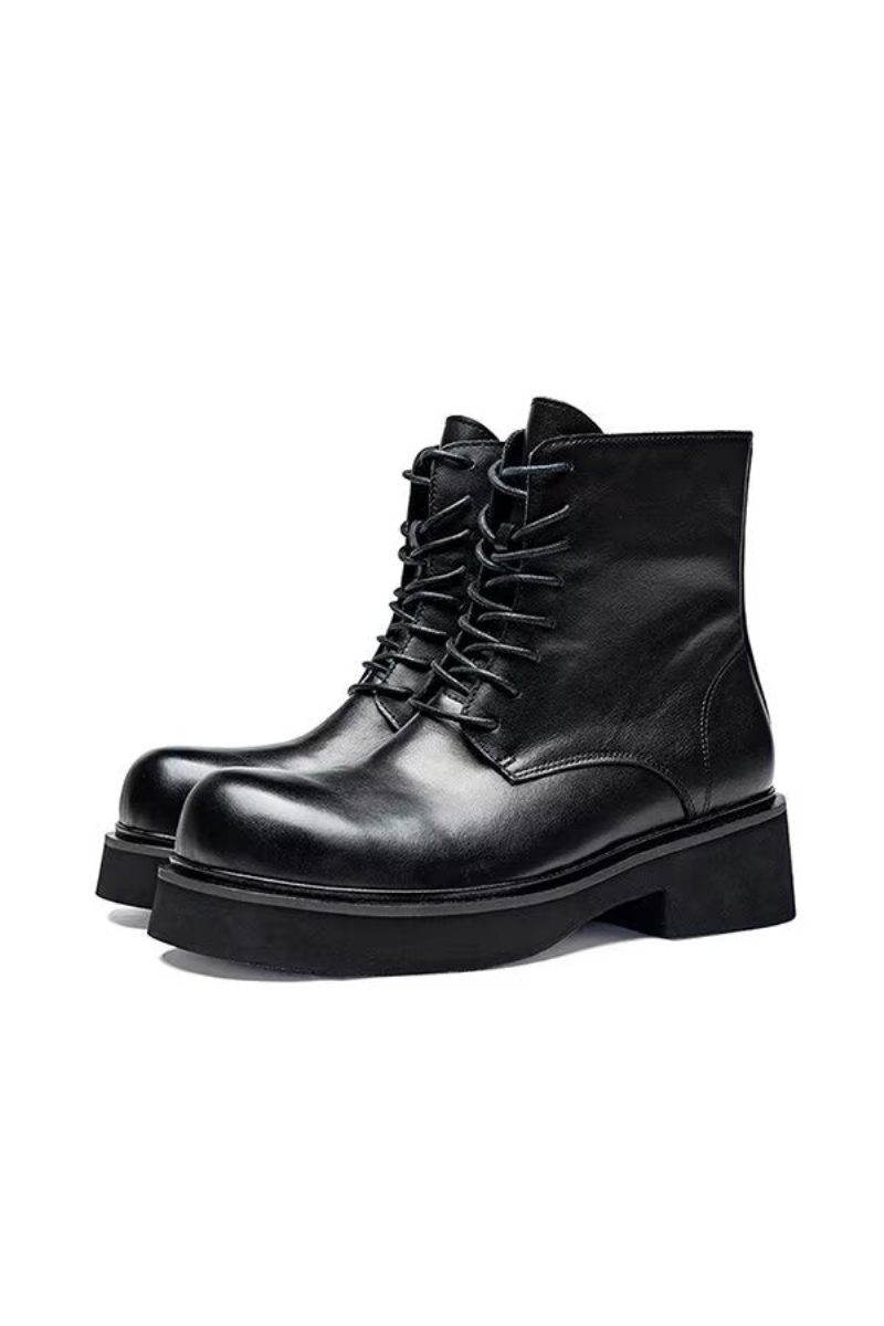 Botas Masculinas Couro Com Cadarço