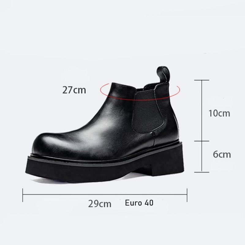 Botas Masculinas Couro Com Cadarço - Preto