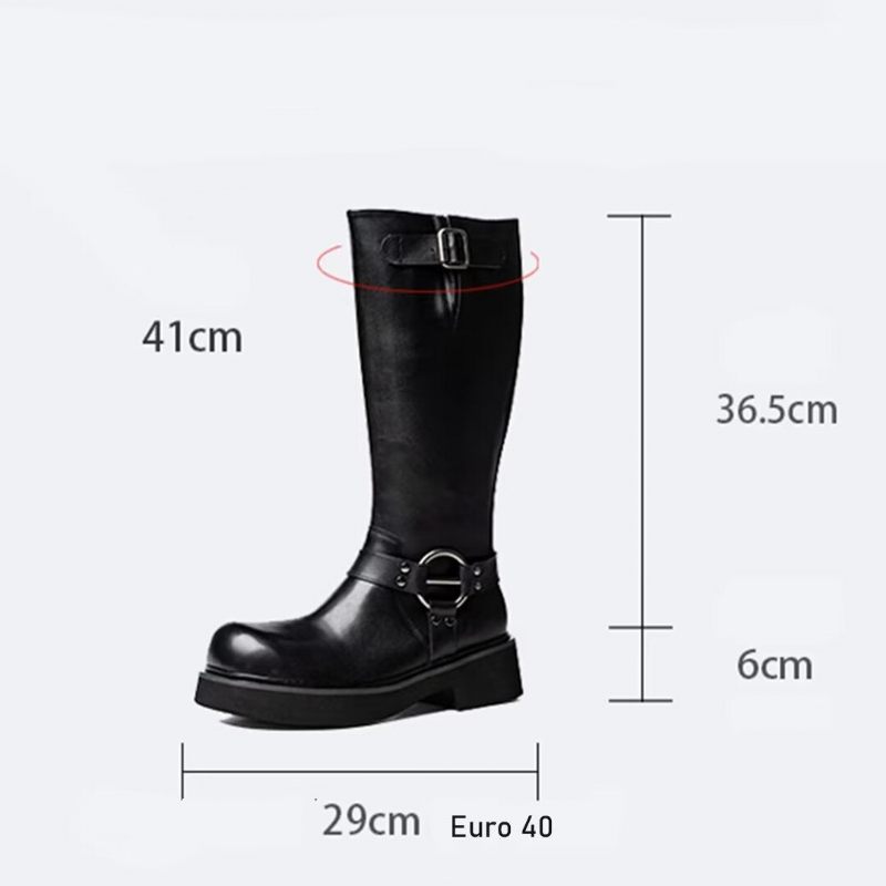 Botas Masculinas Couro Com Zíper - Preto