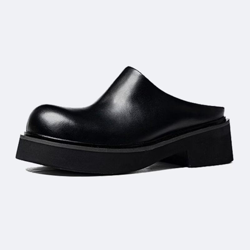 Botas Masculinas Couro Deslizantes - Preto