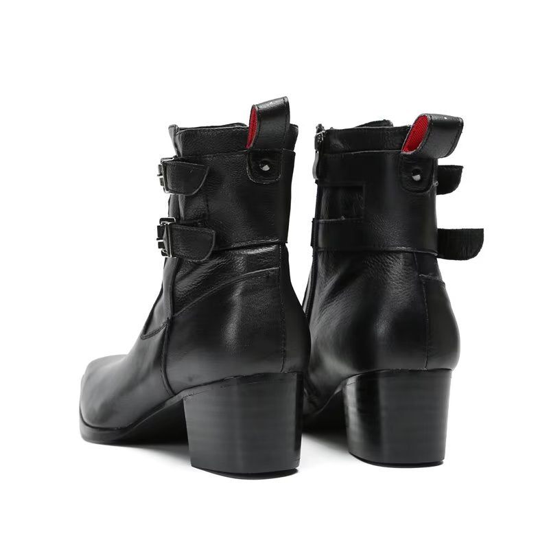 Botas Masculinas Couro Elegantes - Preto