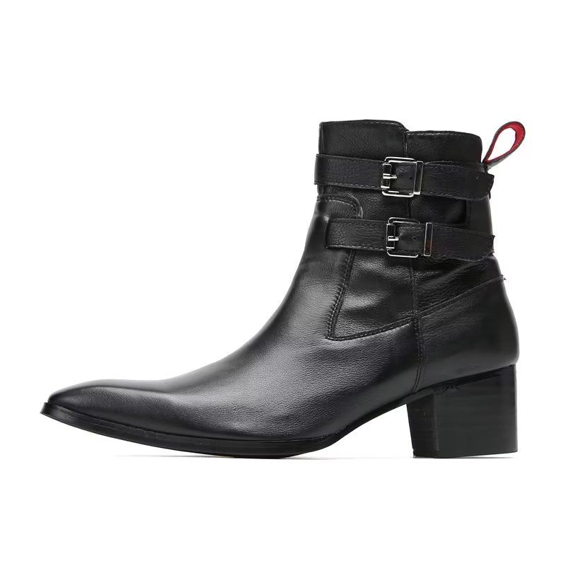 Botas Masculinas Couro Elegantes - Preto