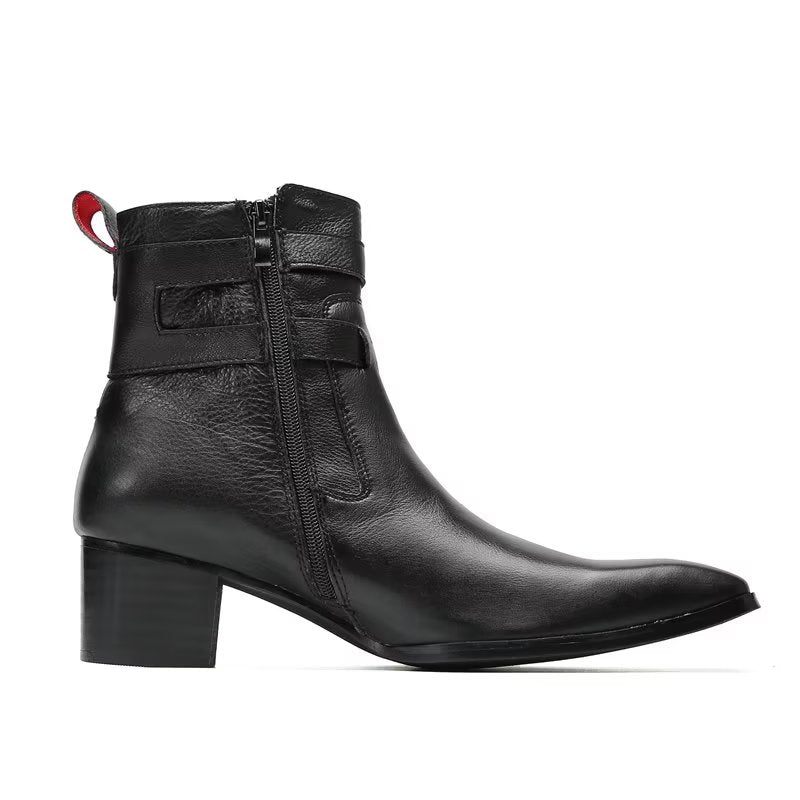 Botas Masculinas Couro Elegantes - Preto