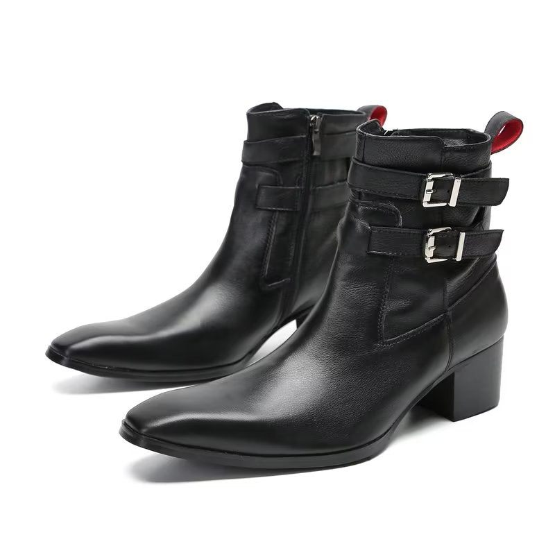 Botas Masculinas Couro Elegantes - Preto