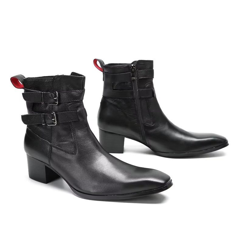 Botas Masculinas Couro Elegantes - Preto