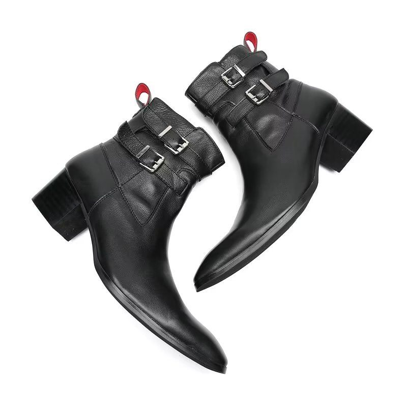 Botas Masculinas Couro Elegantes - Preto