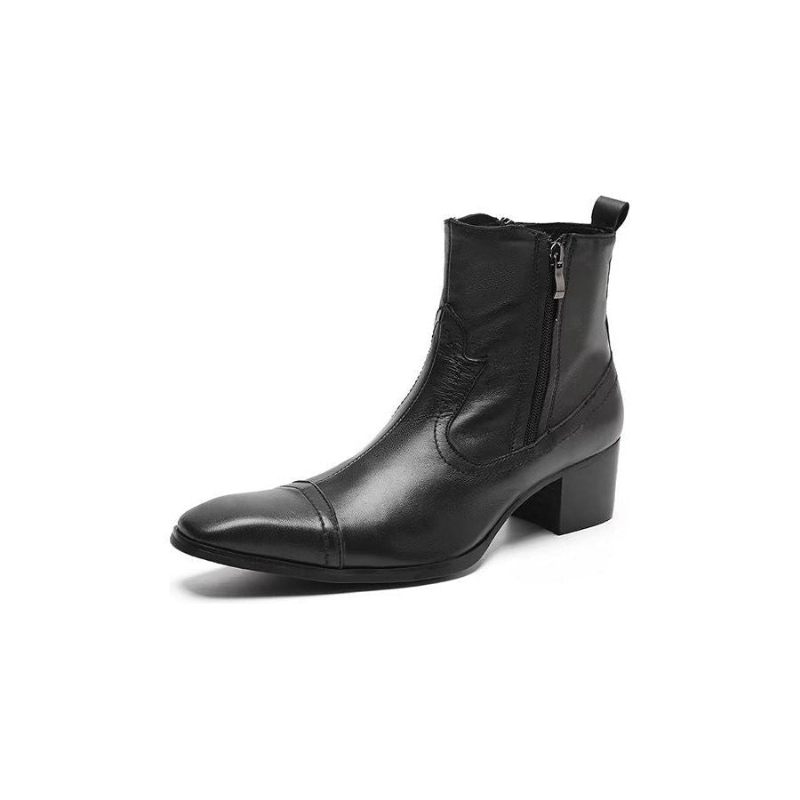 Botas Masculinas Couro Exótico Sociais - Preto