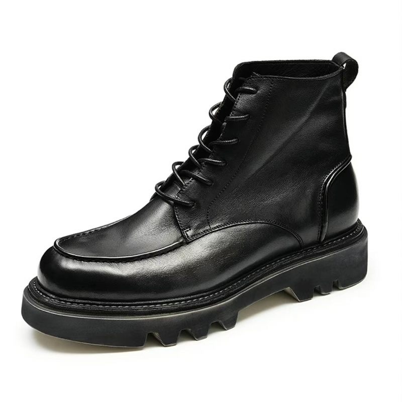 Botas Masculinas Couro Lazer - Preto