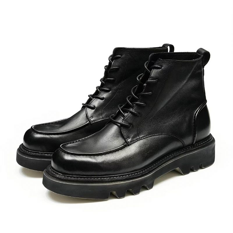 Botas Masculinas Couro Lazer - Preto