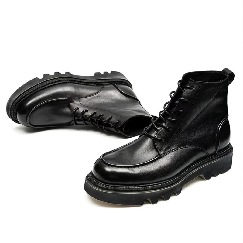 Botas Masculinas Couro Lazer - Preto