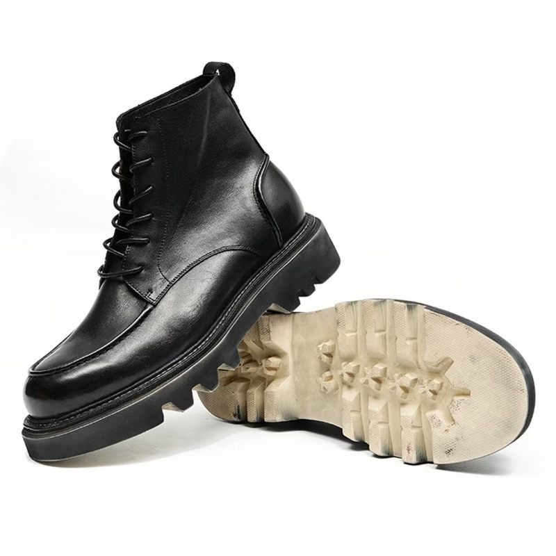 Botas Masculinas Couro Lazer - Preto