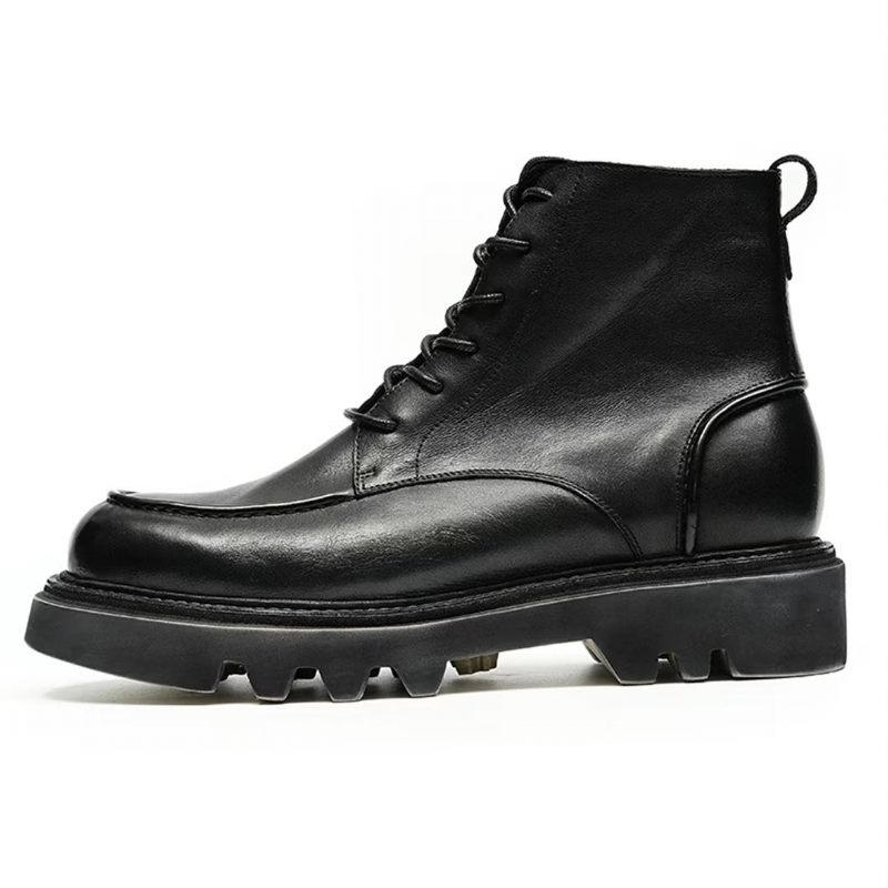 Botas Masculinas Couro Lazer - Preto