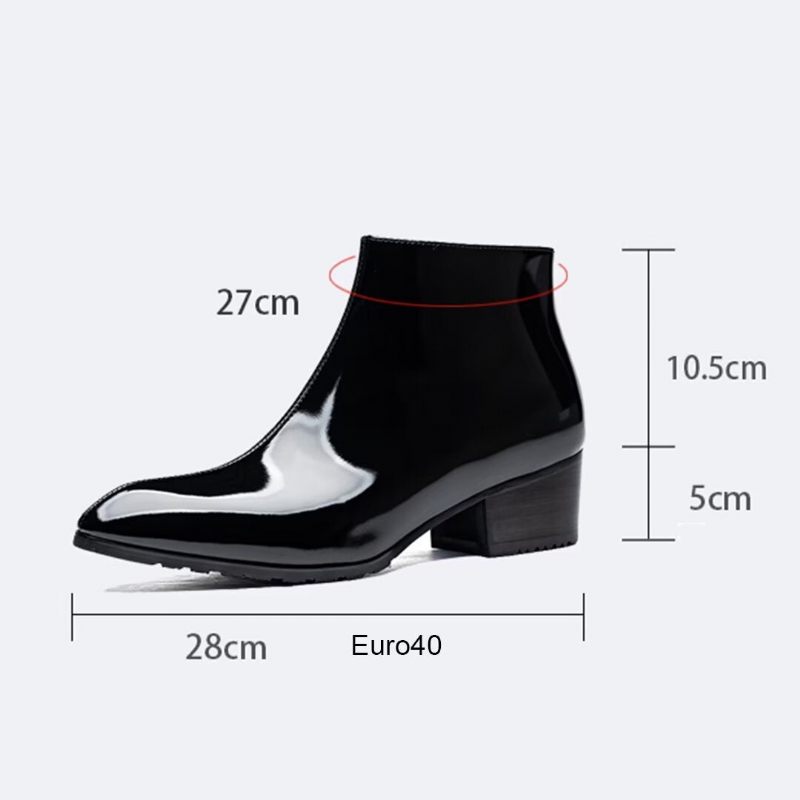 Botas Masculinas Couro Pontiagudas - Preto