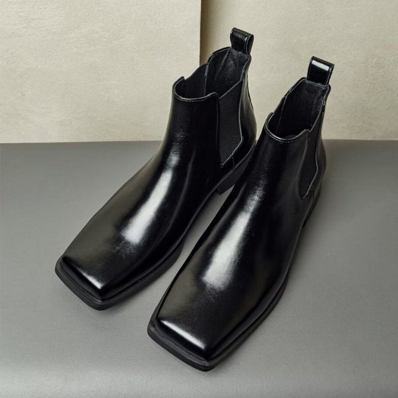 Botas Masculinas Couro Vaca - Preto