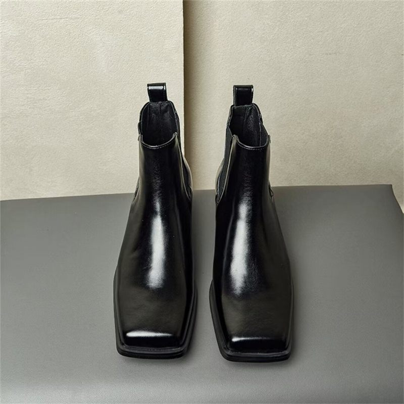 Botas Masculinas Couro Vaca - Preto