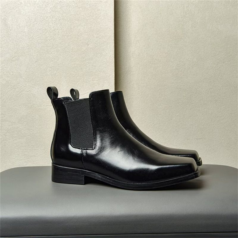 Botas Masculinas Couro Vaca - Preto