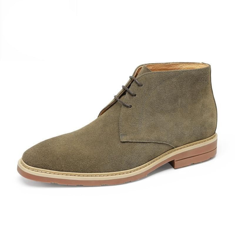 Botas Masculinas Designer Exótico Com Cadarço Brogue Ankle Boots - Verde