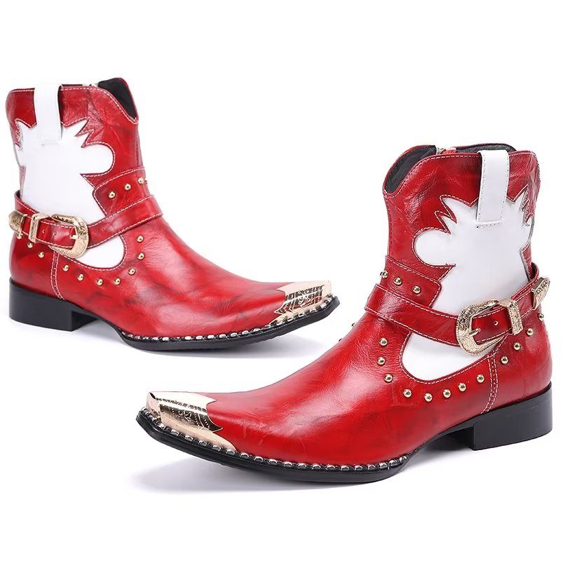 Botas Masculinas Elegantes - Vermelho