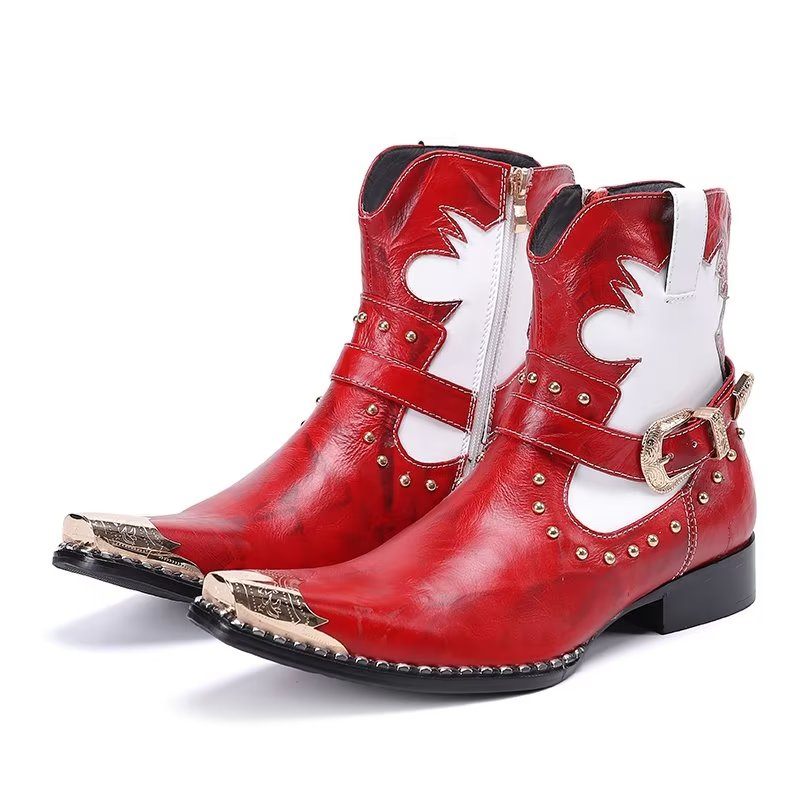 Botas Masculinas Elegantes - Vermelho