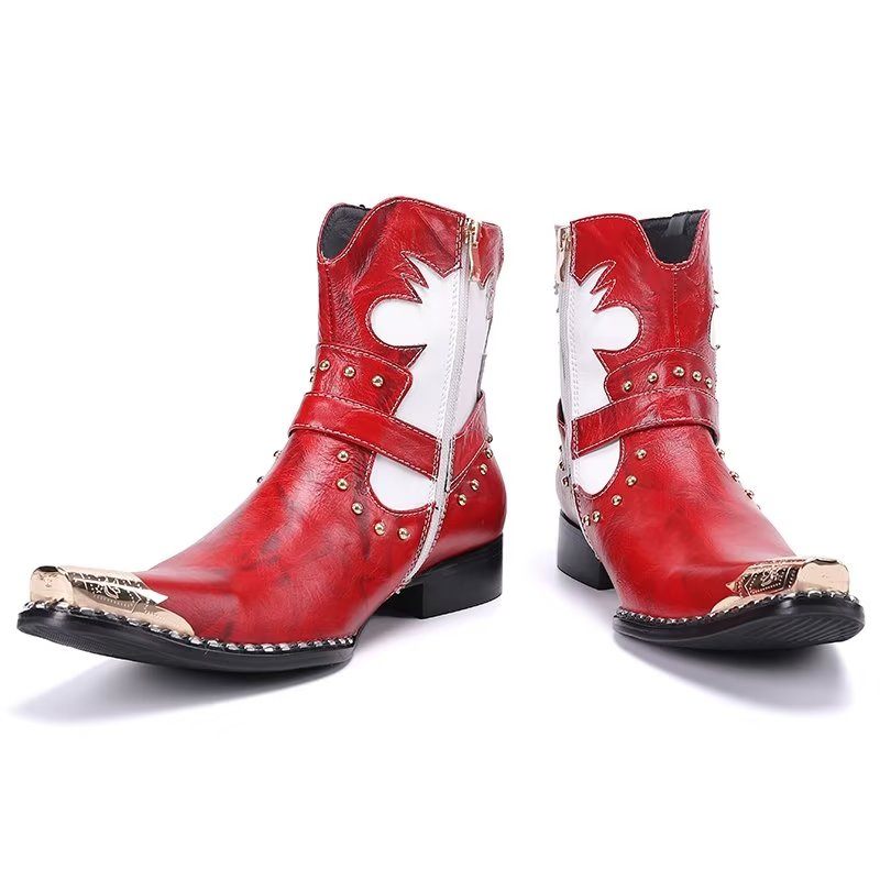 Botas Masculinas Elegantes - Vermelho