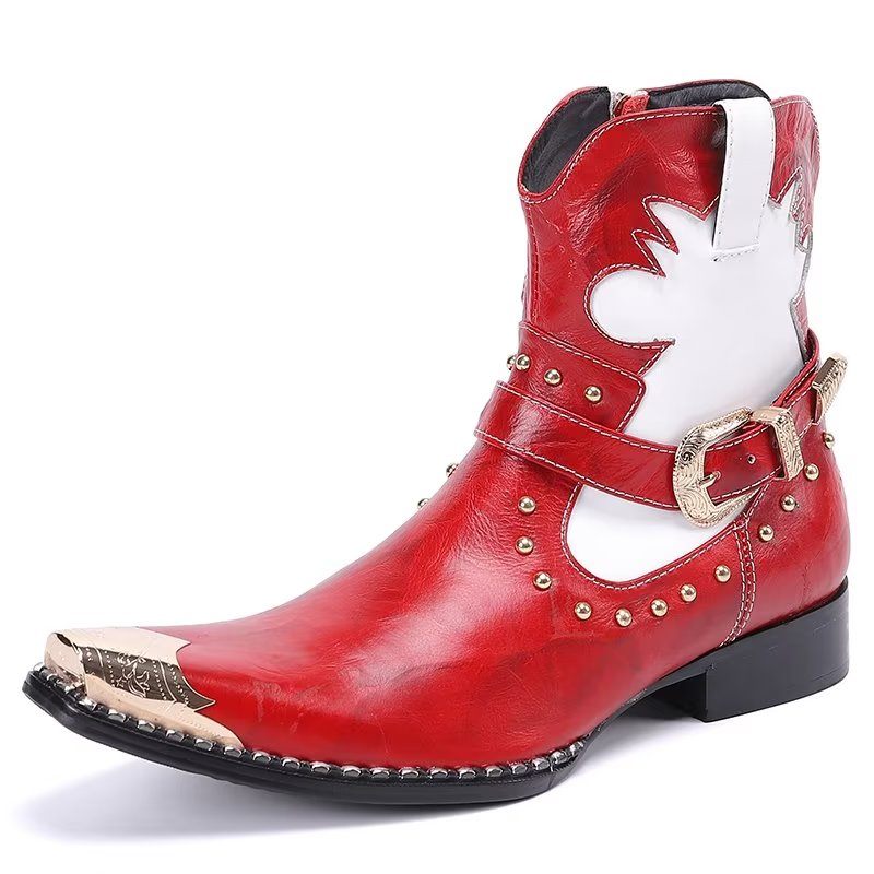 Botas Masculinas Elegantes - Vermelho