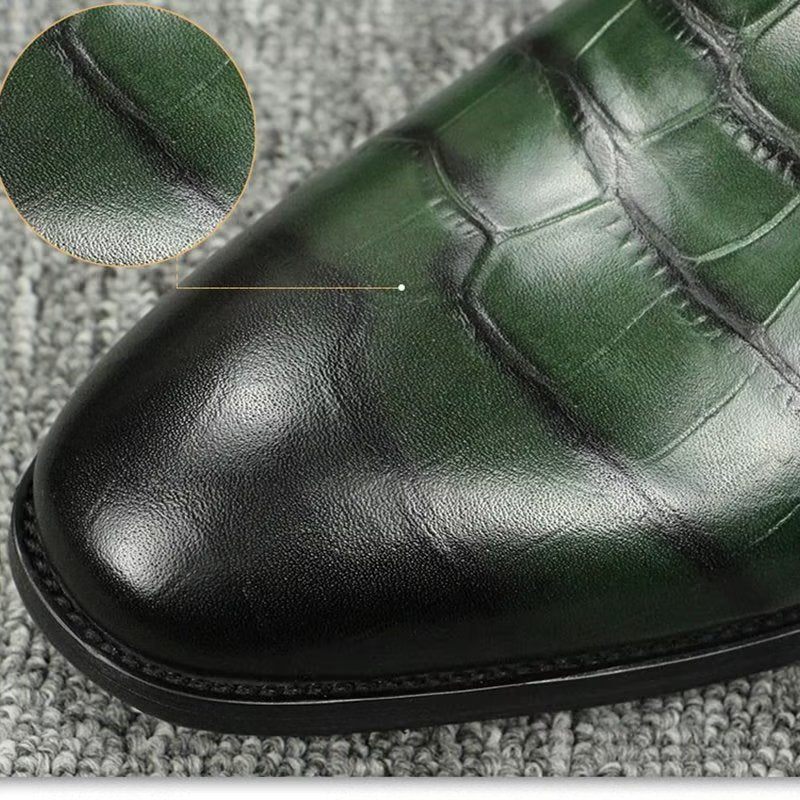 Botas Masculinas Elegantes Com Cadarço - Verde