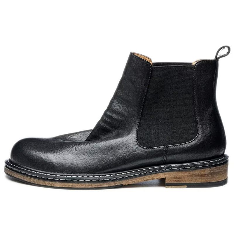 Botas Masculinas Elegantes Equinas Com Cadarço - Preto