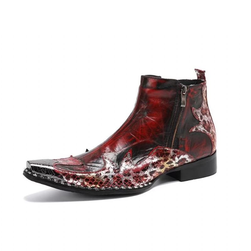 Botas Masculinas Exóticas Chamativas - Vermelho