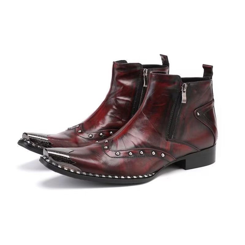 Botas Masculinas Exóticas Chamativas - Vermelho