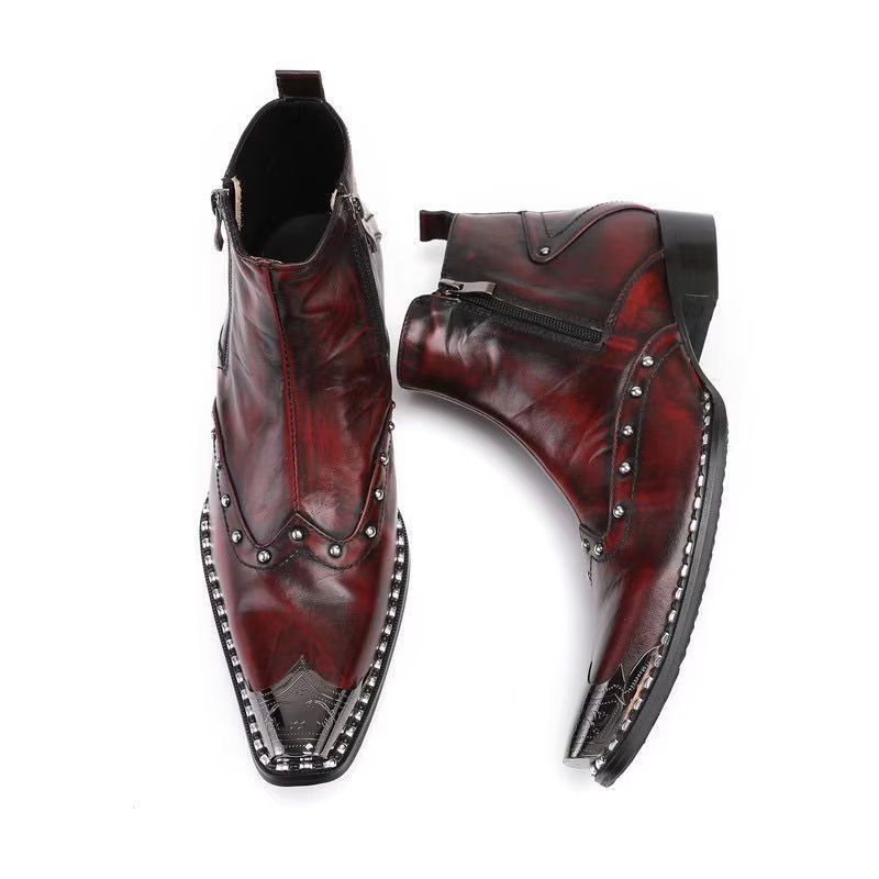 Botas Masculinas Exóticas Chamativas - Vermelho