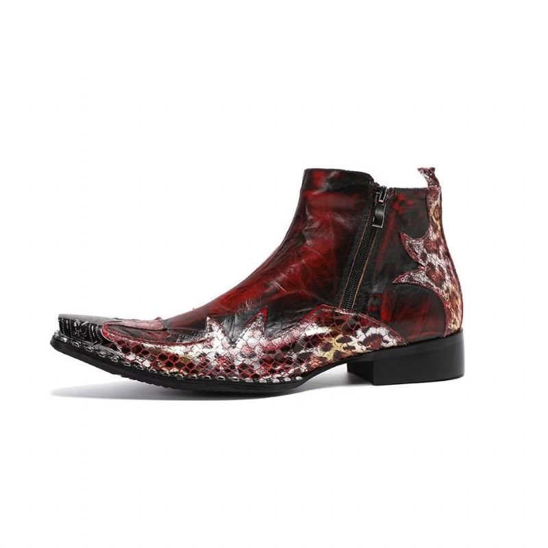 Botas Masculinas Exóticas Chamativas - Vermelho