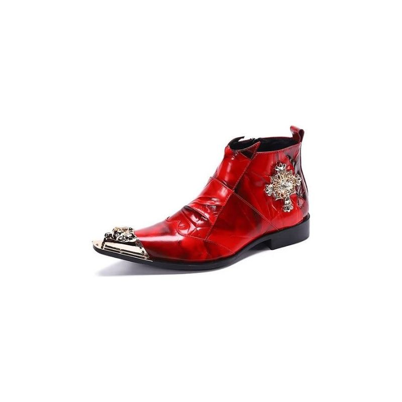 Botas Masculinas Exóticas Chiques - Vermelho