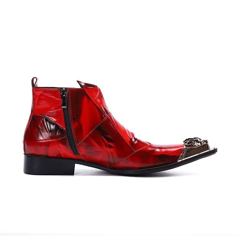 Botas Masculinas Exóticas Chiques - Vermelho