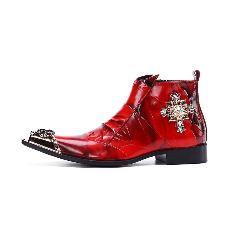 Botas Masculinas Exóticas Chiques - Vermelho