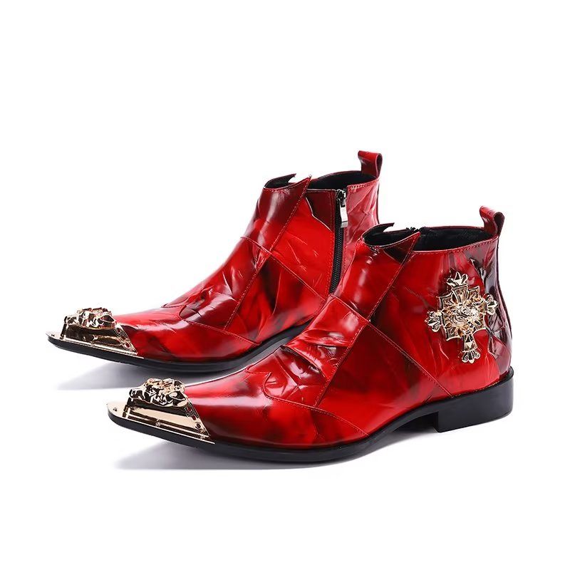 Botas Masculinas Exóticas Chiques - Vermelho