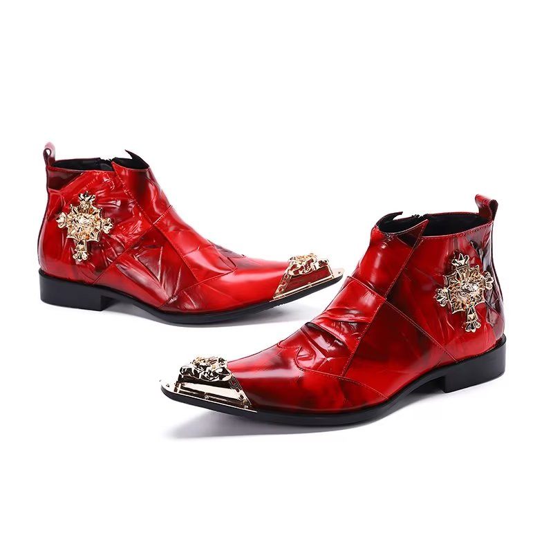 Botas Masculinas Exóticas Chiques - Vermelho