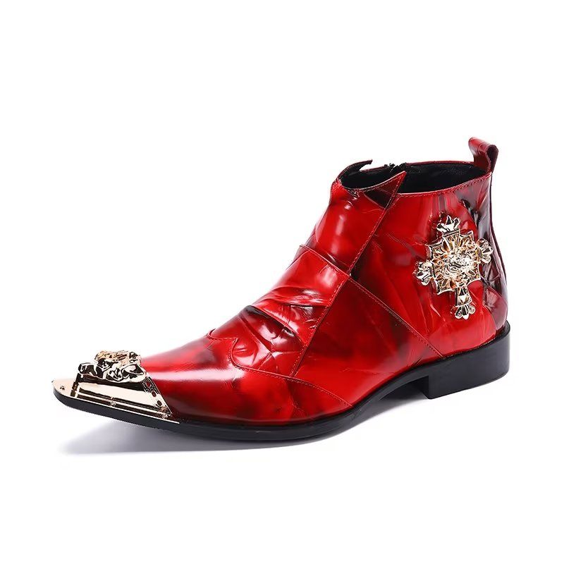 Botas Masculinas Exóticas Chiques - Vermelho