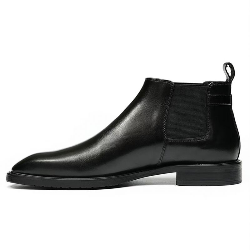 Botas Masculinas Lazer Chique Couro Botins - Preto