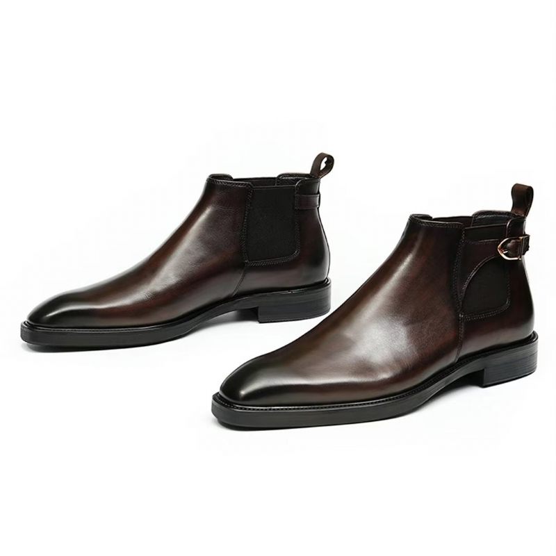 Botas Masculinas Lazer Chique Couro Botins - Café