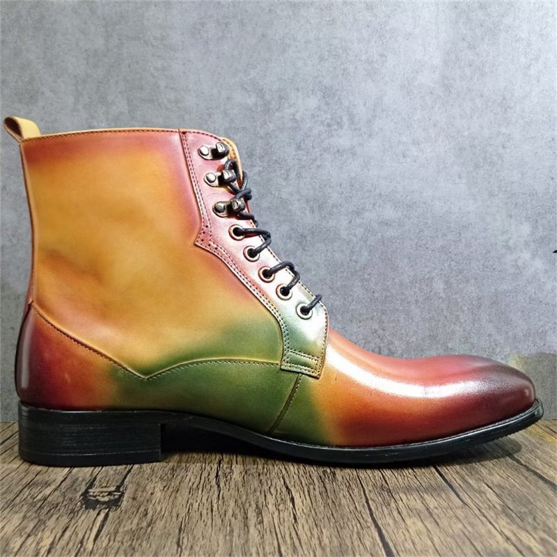 Botas Masculinas Lazer Com Cadarço - Verde