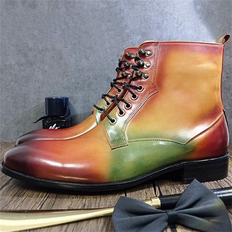 Botas Masculinas Lazer Com Cadarço - Verde