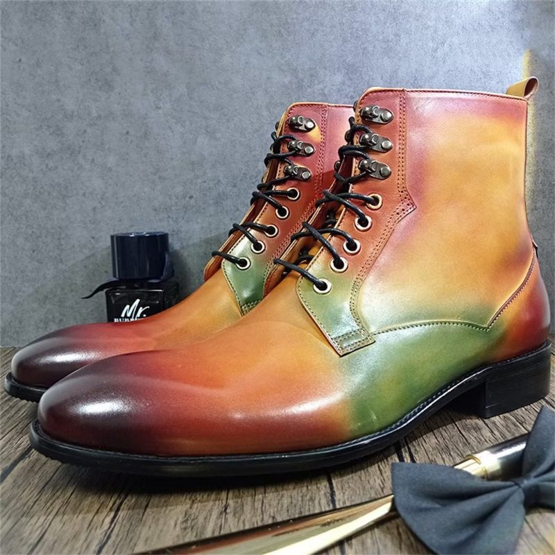 Botas Masculinas Lazer Com Cadarço - Verde