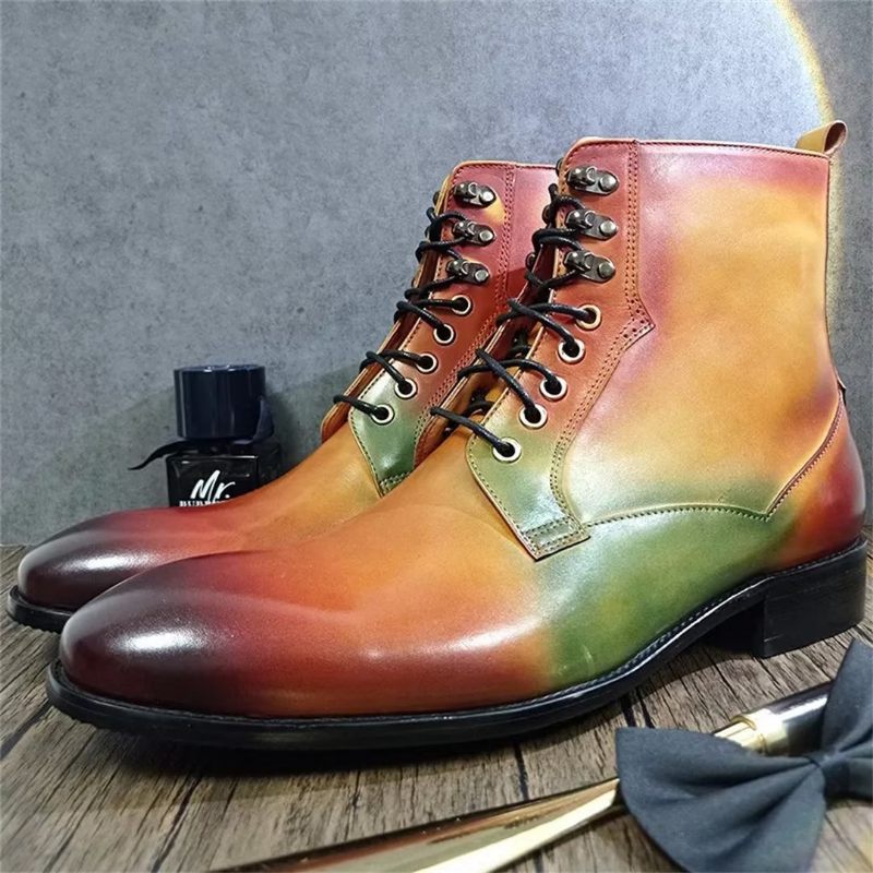 Botas Masculinas Lazer Com Cadarço - Verde