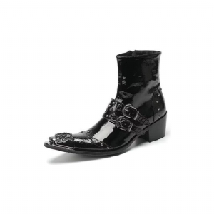 Botas Masculinas Lux Croc Padrão Sociais Couro