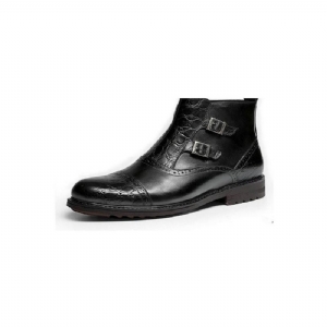 Botas Masculinas Luxo Croctex Casual Flat Ankle Boots