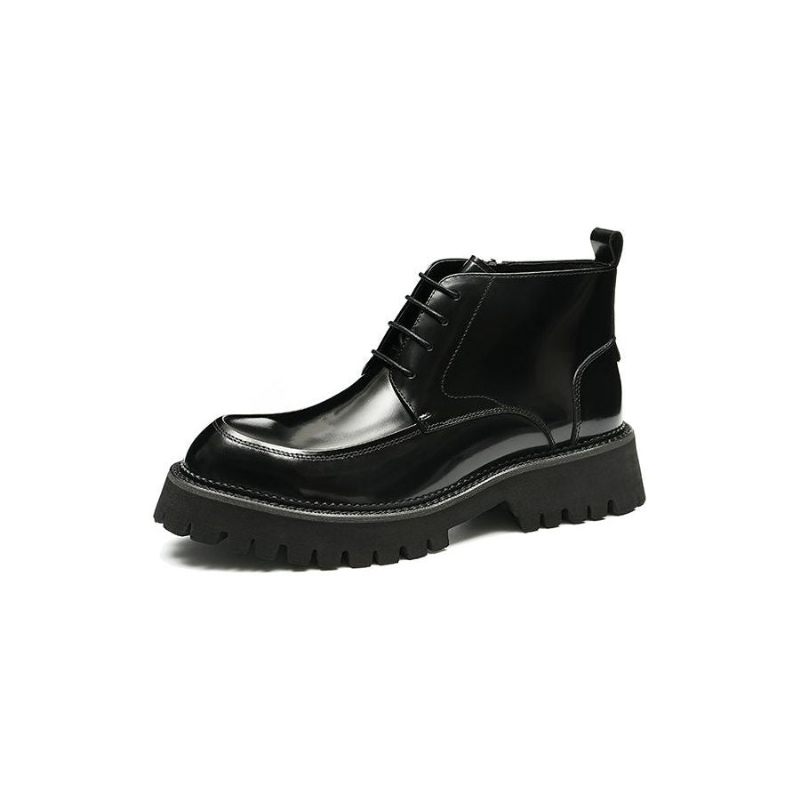 Botas Masculinas Luxo Exóticas Com Cadarço Brogue Ankle Boots